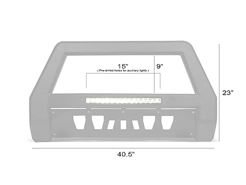 Image of Armordillo 8724170 X-Light LED Bull Bar Guard - Textured Black Fits 2007-2021 Toyota Tundra / 2008-2021 Sequoia