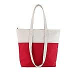 Jack&Chris Oversized Canvas Leather Trim Travel Tote Duffel Shoulder Handbag Weekender Bag Women Shopping Bag CB1004