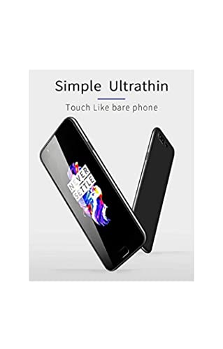 Image of Mobile Back Cover Case for OnePlus 5 (Silicone Case|CameraProtection|Black SC1510)
