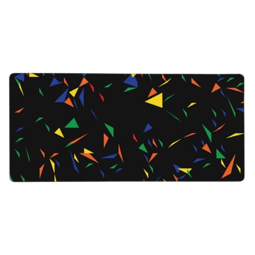 Tapis de souris grand format design triangles pour bureau moderne