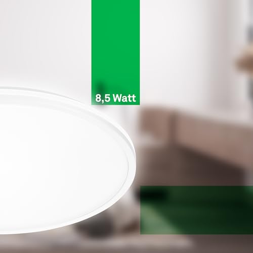 Briloner Pulap A Plafoniera A Led, Bianco, Ø 33 Cm, Plastica - 7