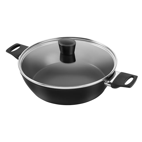 HENCKELS by ZWILLING Breeze - Sartén (28 cm, con 2 asas y tapa, revestimiento cerámico antiadherente, apta para inducción)