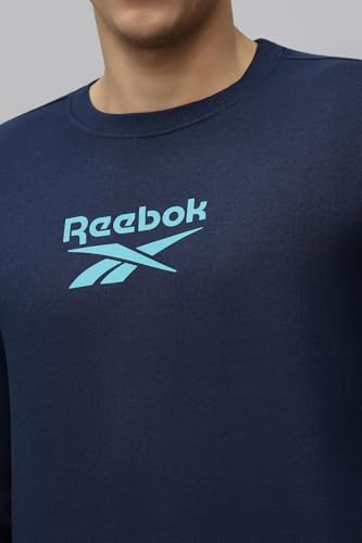 Image of Reebok Men's Classic Crew Sweatshirt - Cozy Fleece Pullover, No Hoodie Design
