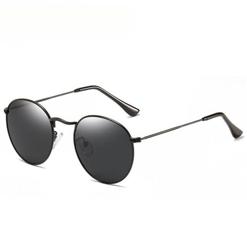 Lunettes de soleil rondes rétro en métal pour festivals et style urbain Hip Hop