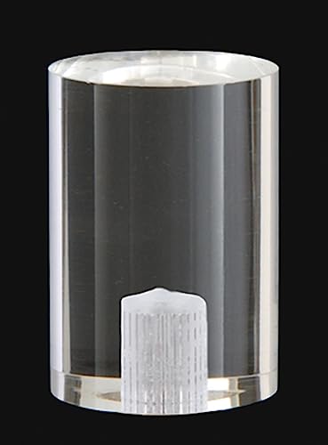B&P Lamp® Large Clear Acrylic Cylinder Finial, 1-1/2 Inch Height, 1-1/4 Inch Diameter