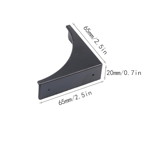 Image of 4-Pack 2.5 inch Metal Corner Protectors - Decorative & Protective Guards for Table & Cabinet Corners, Wooden Furniture Safety Solution (Black)