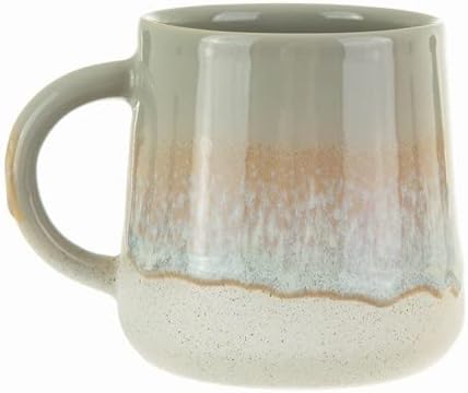 Sass & Belle Mojave Glaze Grey Mug - Ceramic Coffee Mug and Tea Cup with Artisan Finish Stylish Home Decor Kitchen Accessory Designed by Sass and Belle