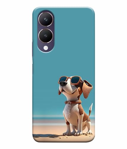Image of Cute Pet Dog Lover Printed Hard Back Case Cover & Compatible for Vivo Y28 5G | Vivo Y17S 5G (Multicolor) - D1814