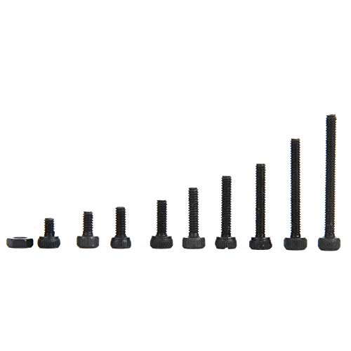 Nimomo Hex Socket Screw 300pcs M2 x 3-20mm 12.9 Grade Black Alloy Steel Hex Socket Screw Bolt and Nut Kit - Image 3