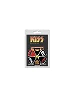 HIGH QUALITY MATERIAL: Premium celluloid material provides warm, natural, fat tone, Strong, durable material that is made to last DESIGN AND FEATURES: Officially Licensed KISS artwork, Standard 351 pick shape for comfortable handling, classic wide bo...
