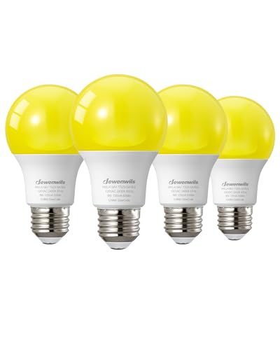 DEWENWILS Yellow Bug Light Bulbs, A19 LED Light...