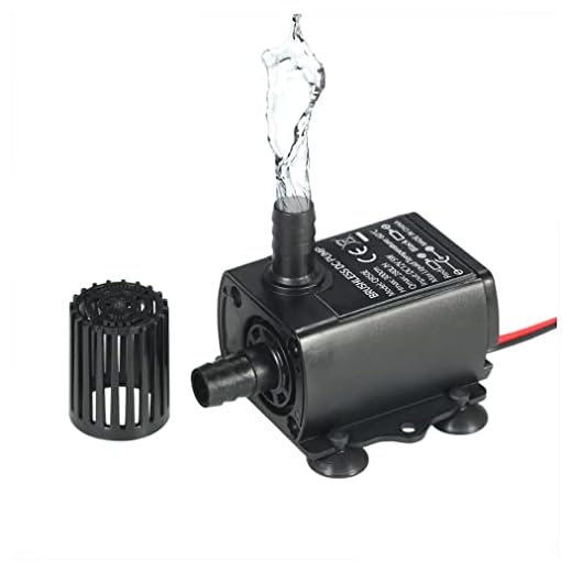 Decdeal Akvariepump vattenpump dränkbar pump 280 L/H, max höjd 3 m, DC 12 V, 5 W inkl. filter
