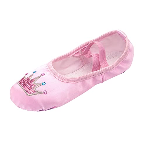 Chaussures de danse pour enfants - Chaussures de ballet à lanières - Pour l'intérieur et le yoga - Chaussures de course pour femme - Chaussures d'hiver, Z3 rose., 31 EU