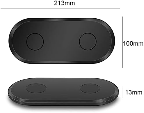2in1 Charger for Mobile Phone Watch Headset Double Fast Charging Pad (D) image 3