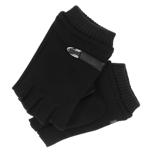 GALPADA Men's Winter Driving Gloves Comfortable Half Finger Bike Gloves Nonslip Grip Breathable Mesh for Cycling and Driving