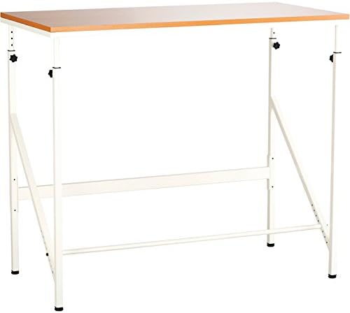 Safco Products 1956BH Sit/Stand Bi-Level Desk, Beech/White