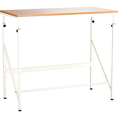 Safco Products 1956Bh Sit/Stand Bi-Level Desk, Beech/White #TOP22