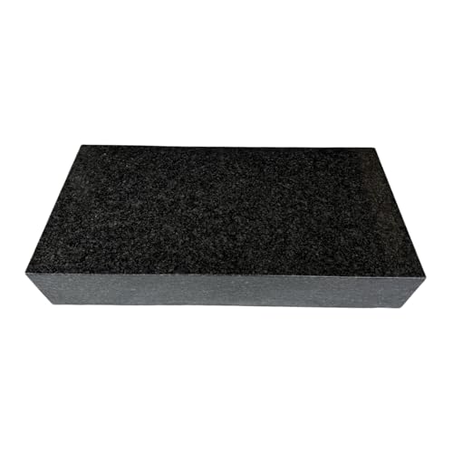 Flat Headstone Grave Marker - 24 x 12 x 4- Granite Headstone for Grave, Cemetery or Garden - Solid Natural Stone, Tombstone, Grave Stone with Engraving Black Impala Granite
