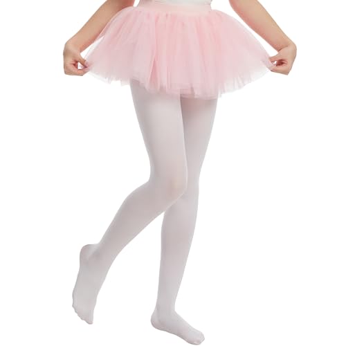 HIPOWER Strumpfhose Mädchen 40 DEN Kinder Feinstrumpfhose Tanzstrumpfhose Ballettstrumpfhose Atmungsaktiv Blickdicht