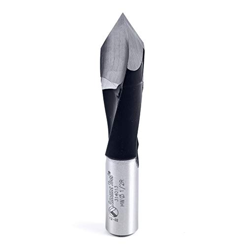 Amana Tool - 314013 Carbide Tipped Through-Hole Boring Bit R/H 1/2 Dia x 70mm Long x 10mm