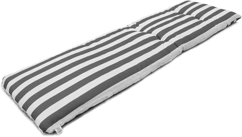 VIGIVISION Coussin de chaise longue. Matelas pour chaise longue dimensions 180 x 55 x 8 cm. Gris.
