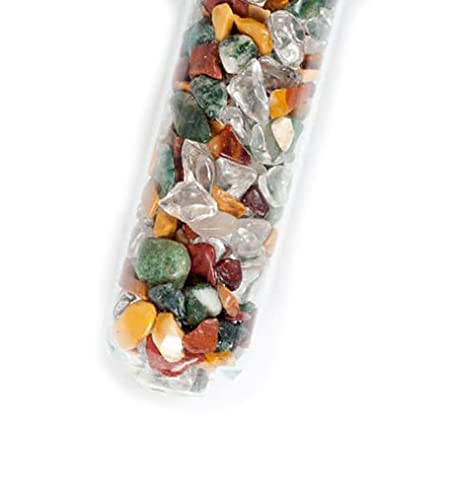 Juego de varitas de piedras preciosas Flexibilidad y satisfacción: varilla de piedra preciosa para la energización del agua potable, 25 cm con soporte de varilla de madera de haya Ø 6 cm