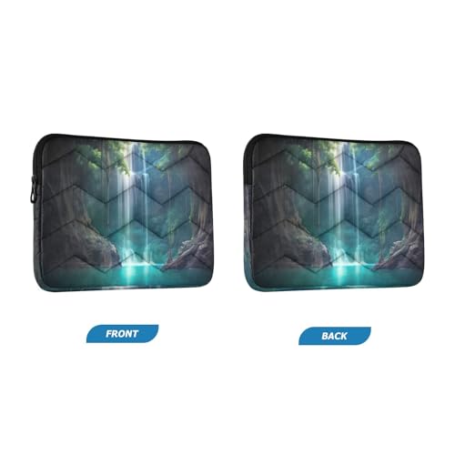 Funda para portátil 13-14 pulgadas con paisaje de cascada y diseño impermeable miniatura 2
