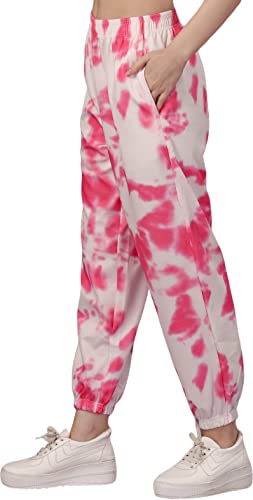 ELLITI Women's Night Suit Set for Women, Lounge Wear, Printed Top and Pyjama Set for Women Nightwear/Loungewear/Night Dress for Women Knitted Tie & Dye Printed Crop T-Shirt -Pyjama