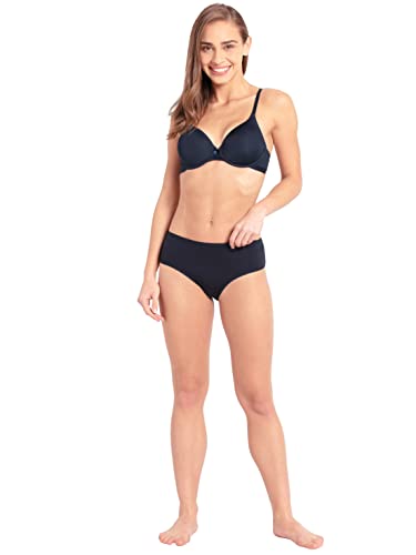 Image of Jockey 1807 Women's High Coverage Micro Modal Elastane Stretch Mid Waist Hipster with Ultrasoft Exposed Waistband