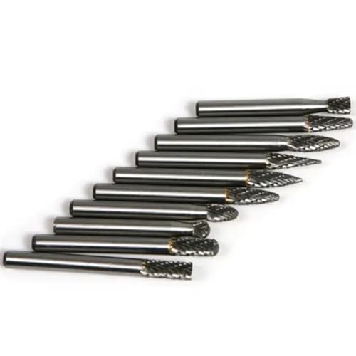 Set de 10 fresas de carburo de tungsteno 6mm para amoladora miniatura 2