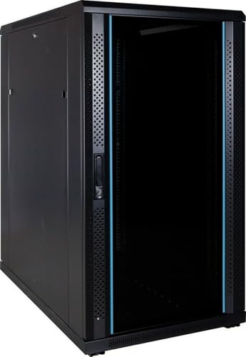 DSIT 22HE 19 Zoll Serverschrank - mit Glastür (BxTxH) 600 x 1000 x 1200mm - Schwarz - Traglast 800 kg DSIT 22HE 19 Zoll Serverschrank - mit Glastür (BxTxH) 600 x 1000 x 1200mm - Schwarz - Traglast 800 kg