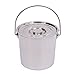 Eimer günstig Kaufen-DGKLNDSY 12L Edelstahl Eimer Kücheneimer Futtereimer Wassereimer mit Henkel & Deckel Eimer mit Deckel 12 Liter Reinigungseimer Eiskübel Fischkübel (12L)