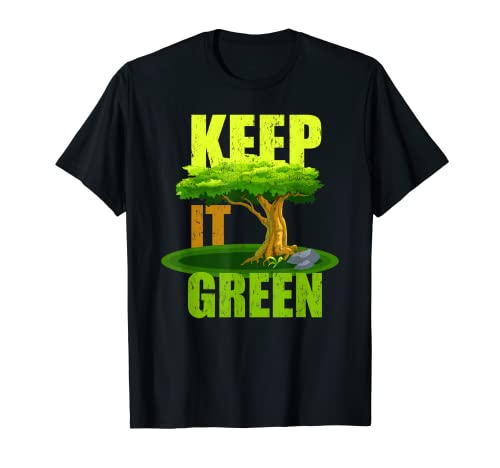 Keep It Green Earth Day Save the Planet Recycle Donna Uomo Maglietta