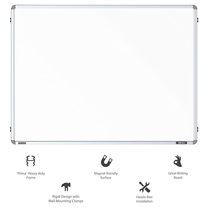 Image of Regular Engineered Wood Whiteboard for Office, Home & School, Factory, 3x4 Feet (Pack of 2)
