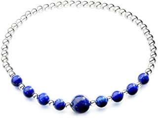Jewever 7 Chakra Healing Bracelet with Real Stones Sterling Silver Bracelets for Women Crystals and Healing Stones Yoga Meditation Balance Stretch
