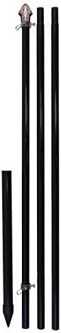Flags Importer 10ft Aluminum (Black) Outdoor Pole with Ground Spike