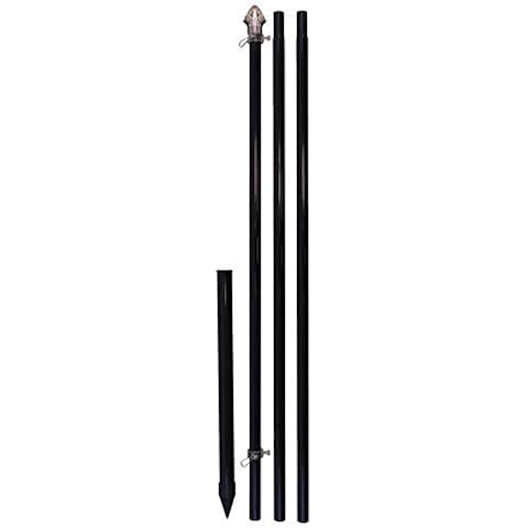 Flags Importer 10ft Aluminum (Black) Outdoor Pole with Ground Spike Cover