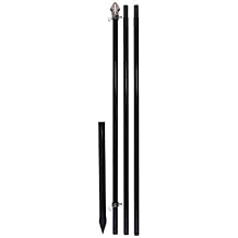 Flags Importer 10ft Aluminum Black Outdoor Pole with Ground Spike