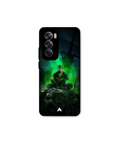 Image of Premium Anime 1 Case for Oppo Reno 12 Pro (Glossy Finish) Soft-Touch Metal TPU Back Cover, Shockproof, Designer, Aesthetic Mobile Phone Case