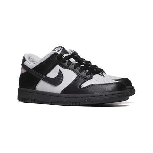 Nike Dunk Low GS Wolf Grey l'élégance des finitions anthracite et cuir noir premium