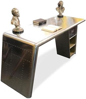 ARTIZANSTORE Muebles de aluminio de la aviación de mediados de siglo de la tabla de aluminio del vintage del