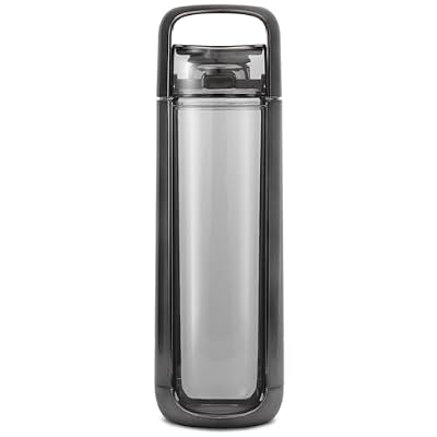 KOR ONE BPA Free Clear Reusable Water Bottle I 750mL I 25 Oz I Safe & Non-Toxic I Sustainable & Eco-Friendly I Leak Proof I One Click Cap w/ Handle I Wide Mouth I Great for Travel & Workouts