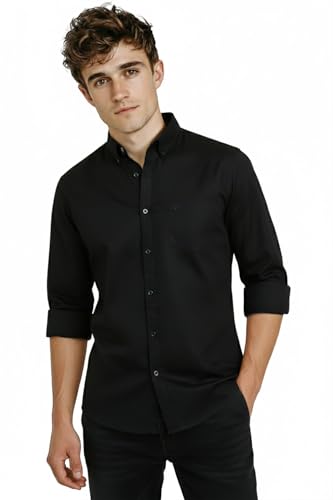 Image of Allen Solly Men's Cotton Buttoned Down Shirt | Classic Fit, Soft Breathable Fabric, Smart Casual & Office Wear