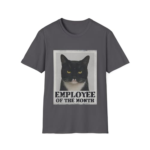 Meme mignon chat mugshot sur un t-shirt graphique idéal pour le télétravail