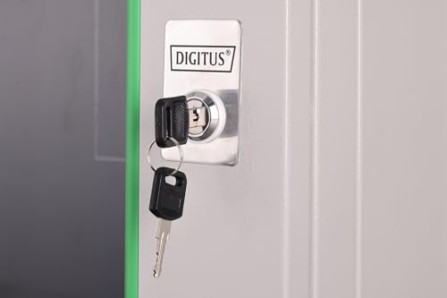 DIGITUS Netzwerk-Schrank 19 zoll 9 HE - Wandmontage - 450 mm Tiefe - Traglast 60 kg - Dynamic Basic - Glastür - Grau