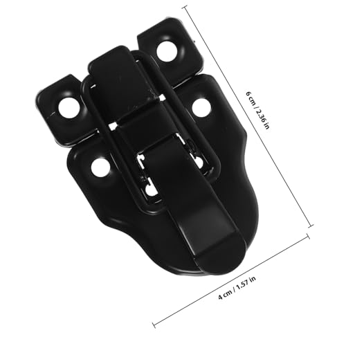 Toyvian 新中式レトロダックビル属ラッチ 鍵付き木箱掛け 取り付け簡単 属製トグルラッチ キャビネット 宝箱 工具箱用 ロック