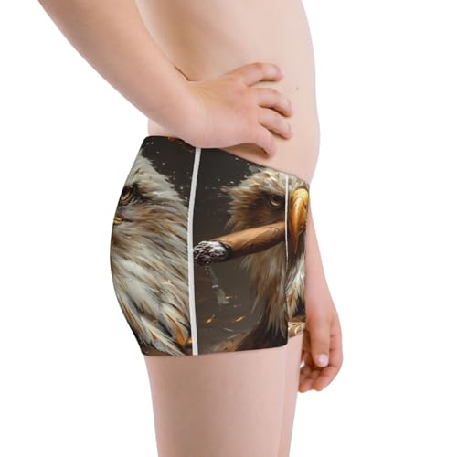 Boys' Cotton Boxer Brief Soft Underwear-Funny Bald Eagle2