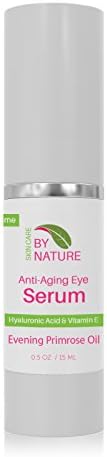 By Nature Organic Under Eye Serum with Vitamin E, White Tea & Rose Oil Reduces Wrinkles, Bags, Dark Circles, Puffiness & Fine Lines Around and Under Eyes - The Best Natural Face Serum Cream
