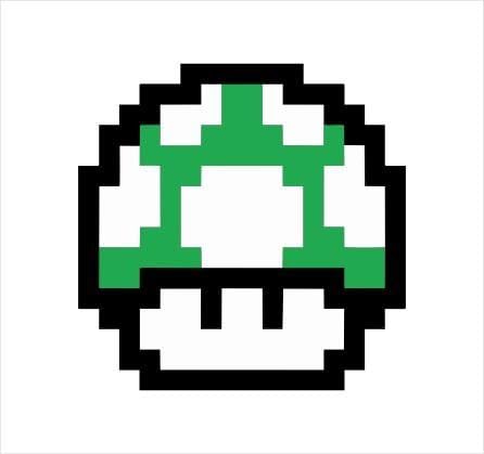 1UP Mario Mushroom Vinyl Decal Sticker 4 inch