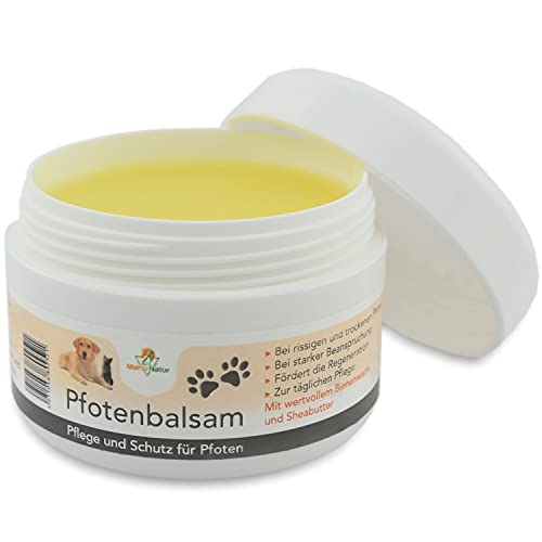 Mahu Natur 100 ml Pfotenbalsam Hund & Katze - Super Pfotenschutz Creme Und Pfotenpflege Hund Mit Wertvoller Sheabutter- Pflege Bei Trockenen Und Rissigen Pfoten